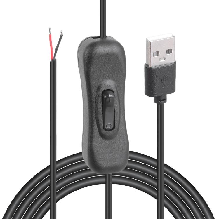 Кабель USB на 2-контактный оголенный провод с открытым концом 5 В USB-папа 2-контактный хвостик Замена силового провода DIY-кабель для светодиодной ленты, вентилятора