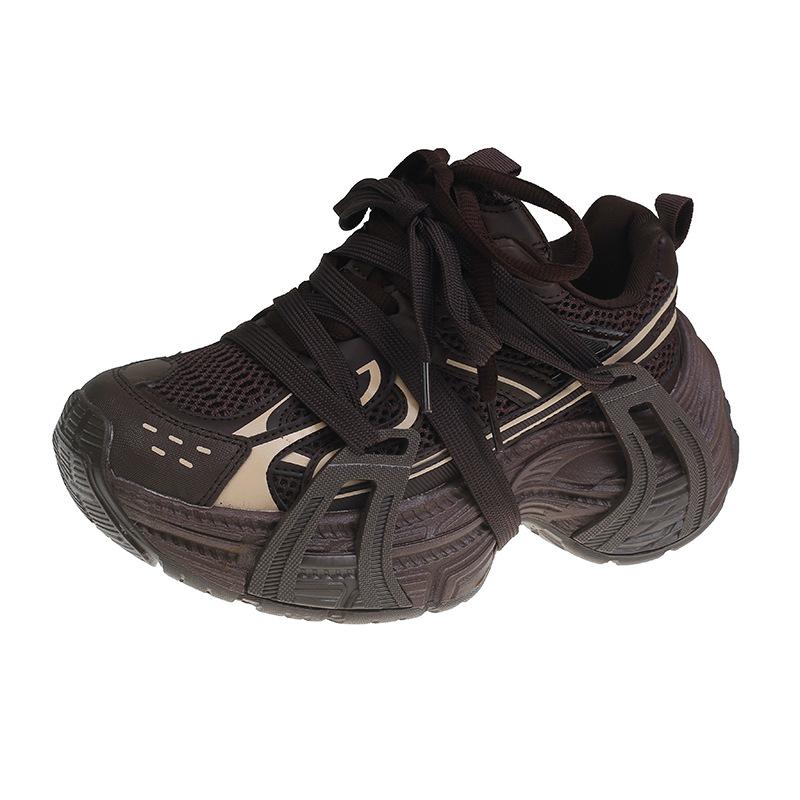 Кроссовки на толстой подошве с ремешком для увеличения роста, папины кроссовки для женщин, весенние новые кроссовки в стиле ретро кэжуал для женщин