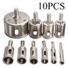10 Pieces/Set Diamond Coated Hole Saw Bits Set - Drill Perfect Holes In Tile, Marble, Glass and Ceramics!