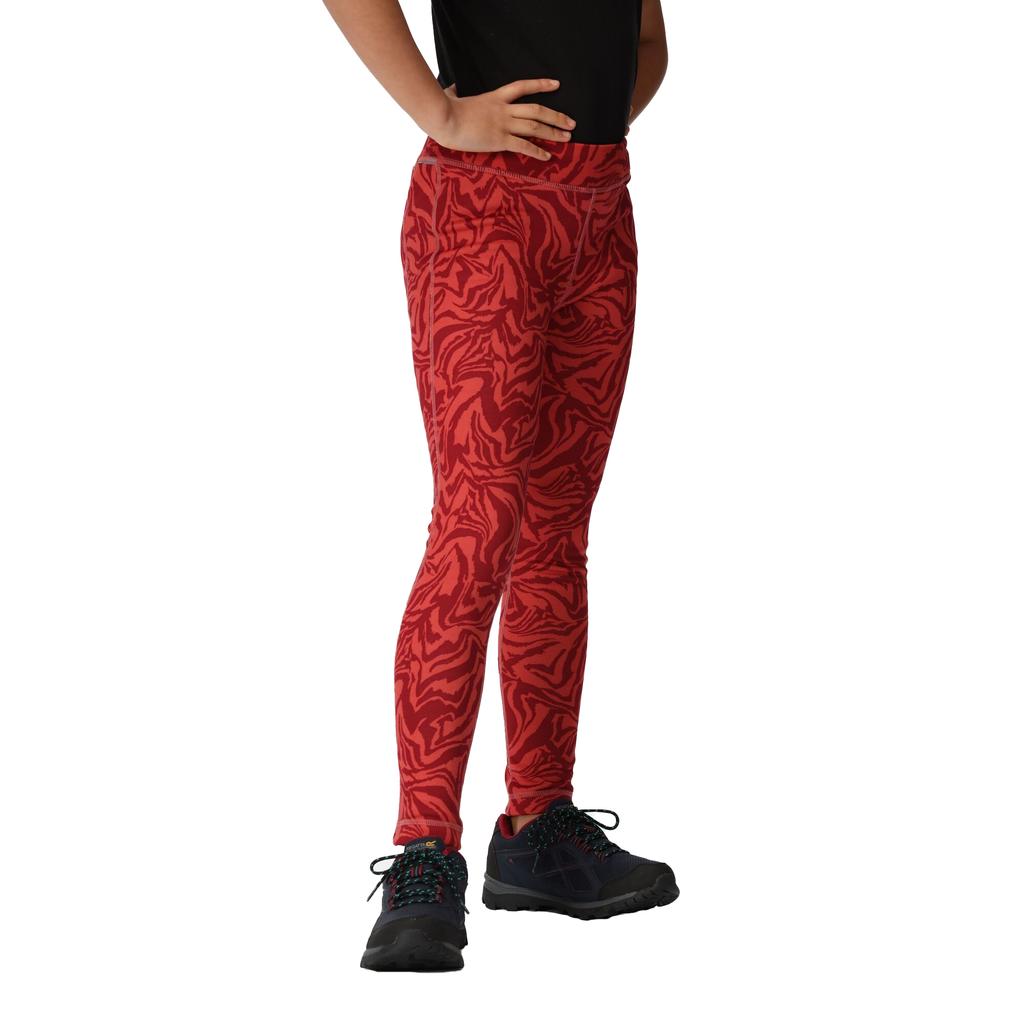 Regatta Childrens/Kids Barlia Zebra Print Winter Leggings
