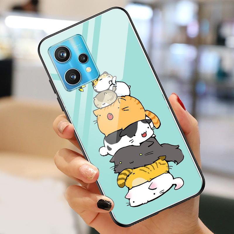 Чехол Realme9 4G для Realme 9 Pro Plus Чехол Закаленное Стекло Роскошные Чехлы для OPPO Realme 9 Pro БАМПЕР Пейзаж Realme9Pro+ Оболочка
