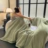 Luxurious Thick Half-Sided Plush Blanket for Autumn & Winter - Perfect for Sofa or Office Naps