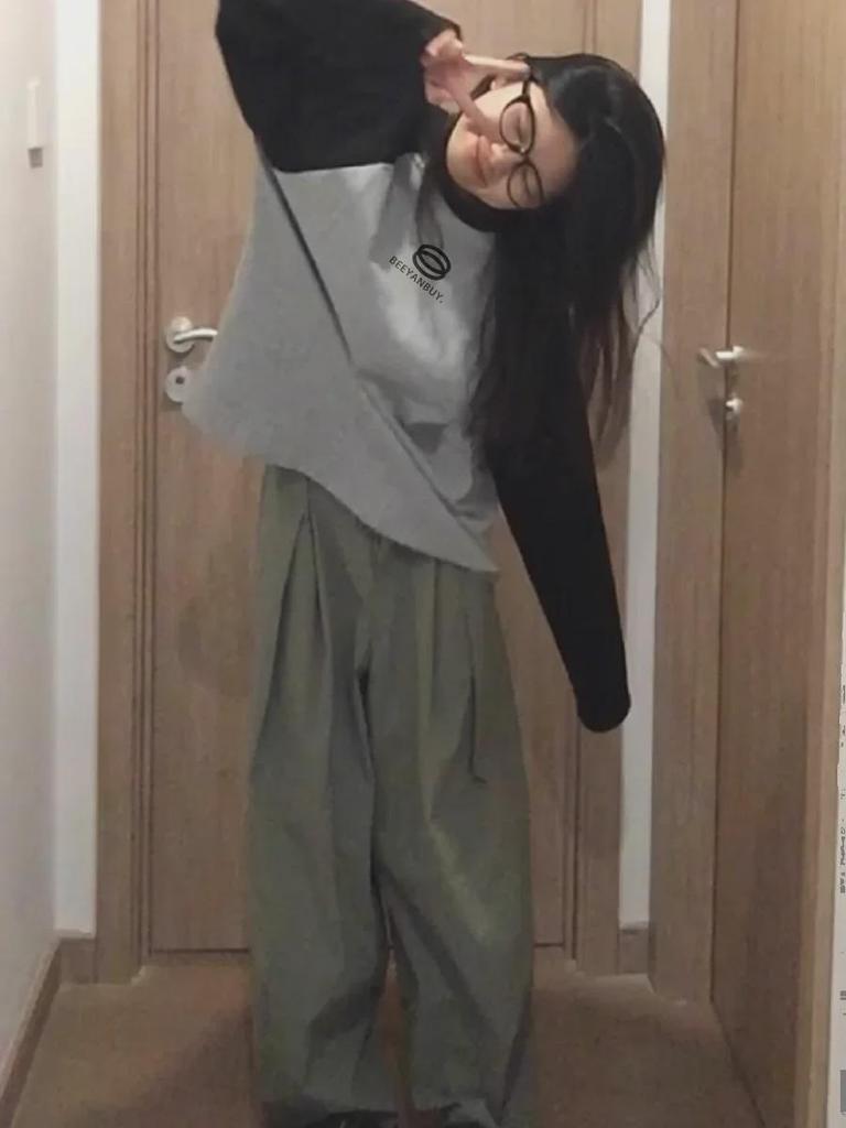 Женский американский ретро-топ свободного покроя с рукавами реглан