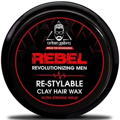 UrbanGabru Rebel Clay Wax 85g | Strong Hold Matte Keratin Safe Styling