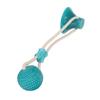 Green Spherical Suction Cup Dog Toy Braided Rope Self Play Pet Toy Dog Teeth Clean Toy  Indoor Play