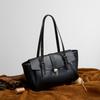 Briefcase Black Ladies Handbag Tote Leather Large Capacity Commuter Shoulder Bag
