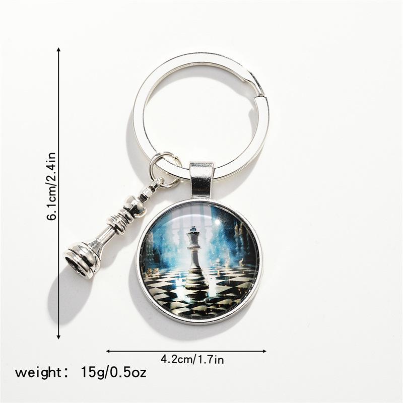 Европейский ретро гальванизированный металлический брелок-подвеска в виде шахмат