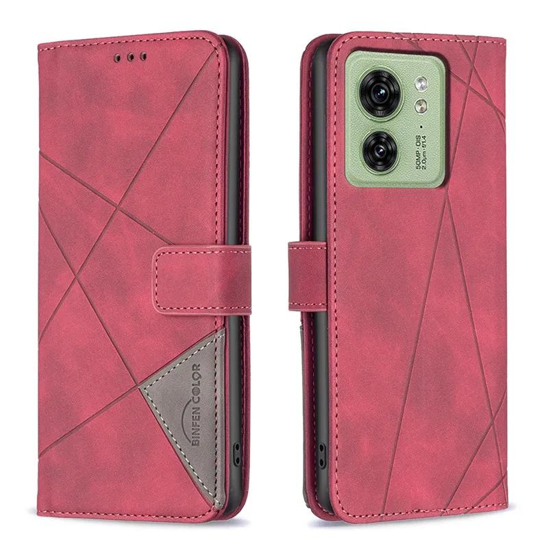 Кожаный чехол-книжка для телефона Motorola Edge 40 Neo Classic, кожаные чехлы для Moto Edge40 5G 40 Neo 40Neo со слотом для карт, задняя крышка
