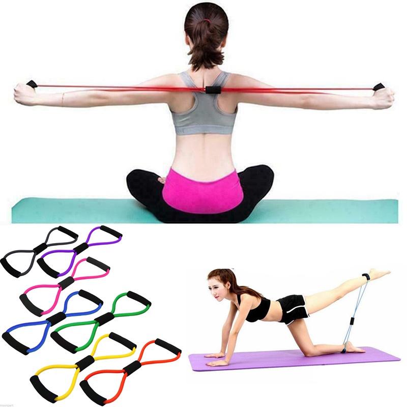 Lightweight And Easy To Store 8-shape Resistance Band With Comfortable Foam Grips