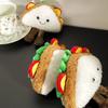 Creative Cute Funny Hamburger Plush Pendant Sandwich Doll Plush Toy Doll Bag Hanging Keychain