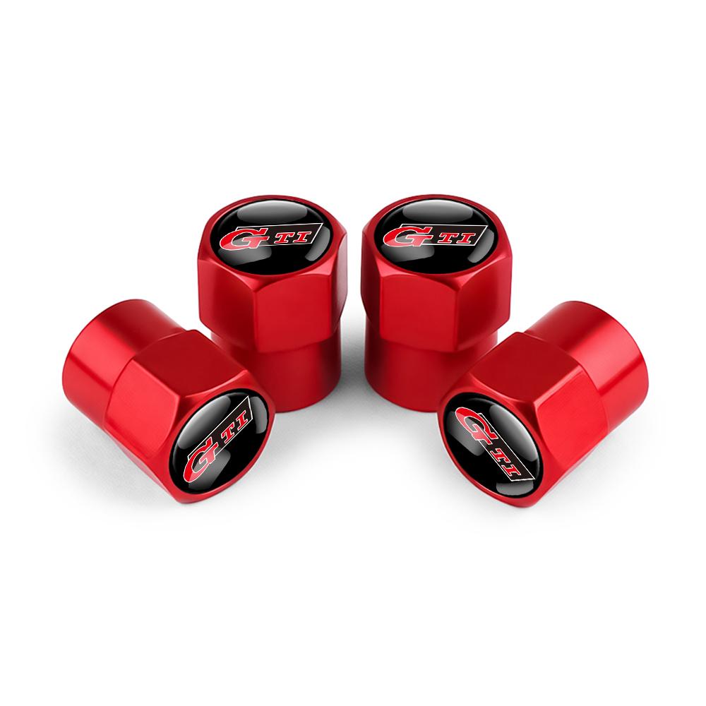 T264PCS Metal Car Wheel Tire Valve Caps Stem Cover Car Accessories For Volkswagen GTI Polo Golf Passat Scirocco Jetta Touareg RLINE