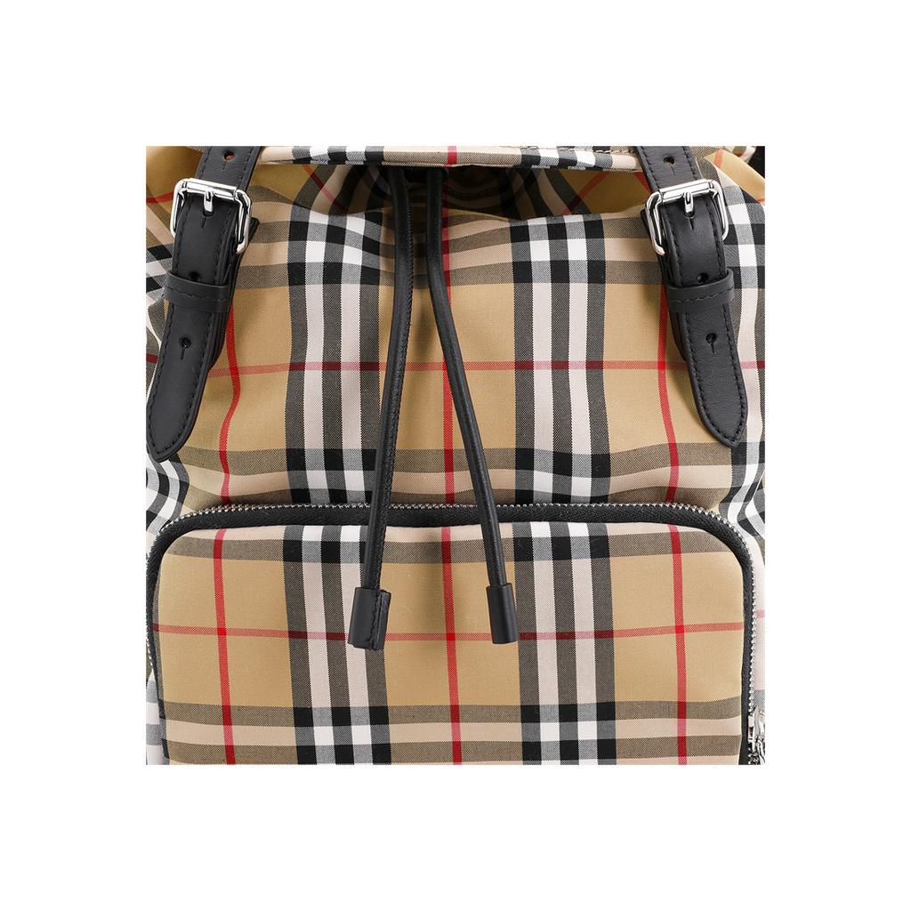 Burberry Check Print Fabric Backpack Women backpack Yellow 80814761