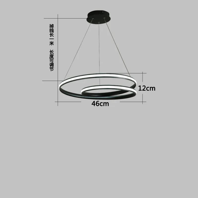 Черный Белый Цвет Светодиодные Современные Подвесные Светильники Для Столовой Гостиной Кухни Алюминиевый Корпус Лампы Подвесной Светильник На Шнуре Светильники