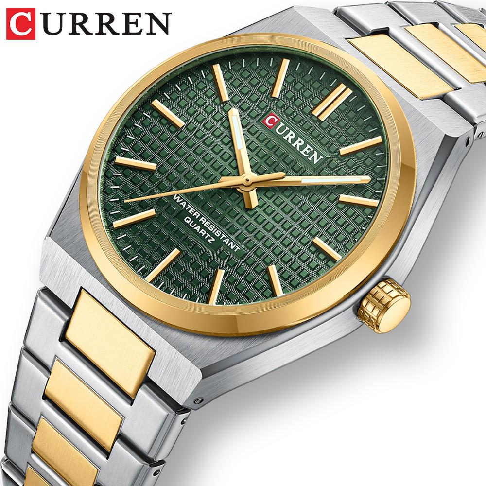 CURREN 8439 Мужские кварцевые часы на стальном ремешке Business Casual