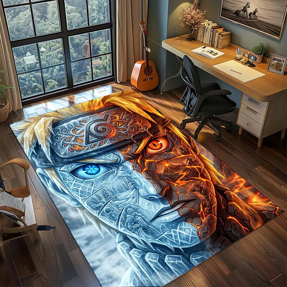 Washable Floor Mat Naruto Carpet Non Slip Large Area Rugs for Home Decor Gamer Room Bedroom