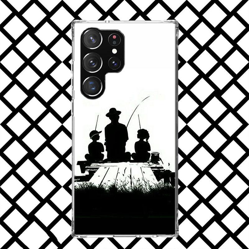 Hunting Fishing Man Phone Case for Samsung Galaxy S26 S25 Edge S24 S23 Ultra S22 Plus S21 FE S20 + Soft Cover Print Fundas Galax