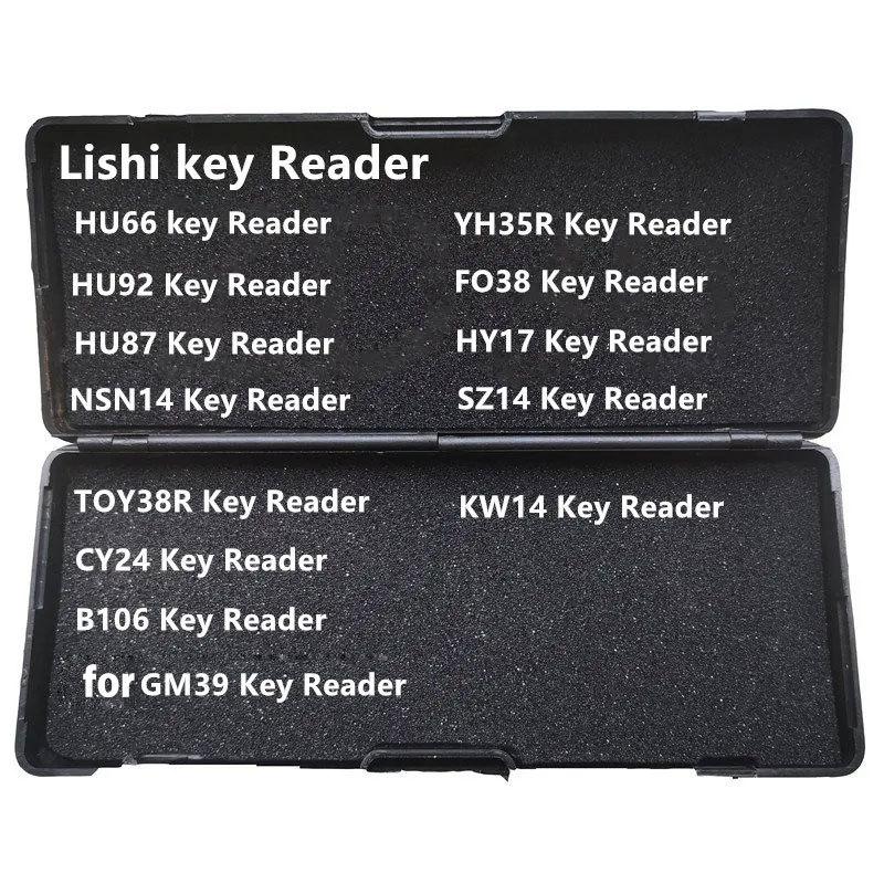 Популярный Lishi 2 в 1 2in1 Инструмент HU66 HU92 HU87 NSN14 TOY38R CY24 B106 для GM37 GM39 YH35R FO38 HY17 SZ14 KW14 считыватель ключей