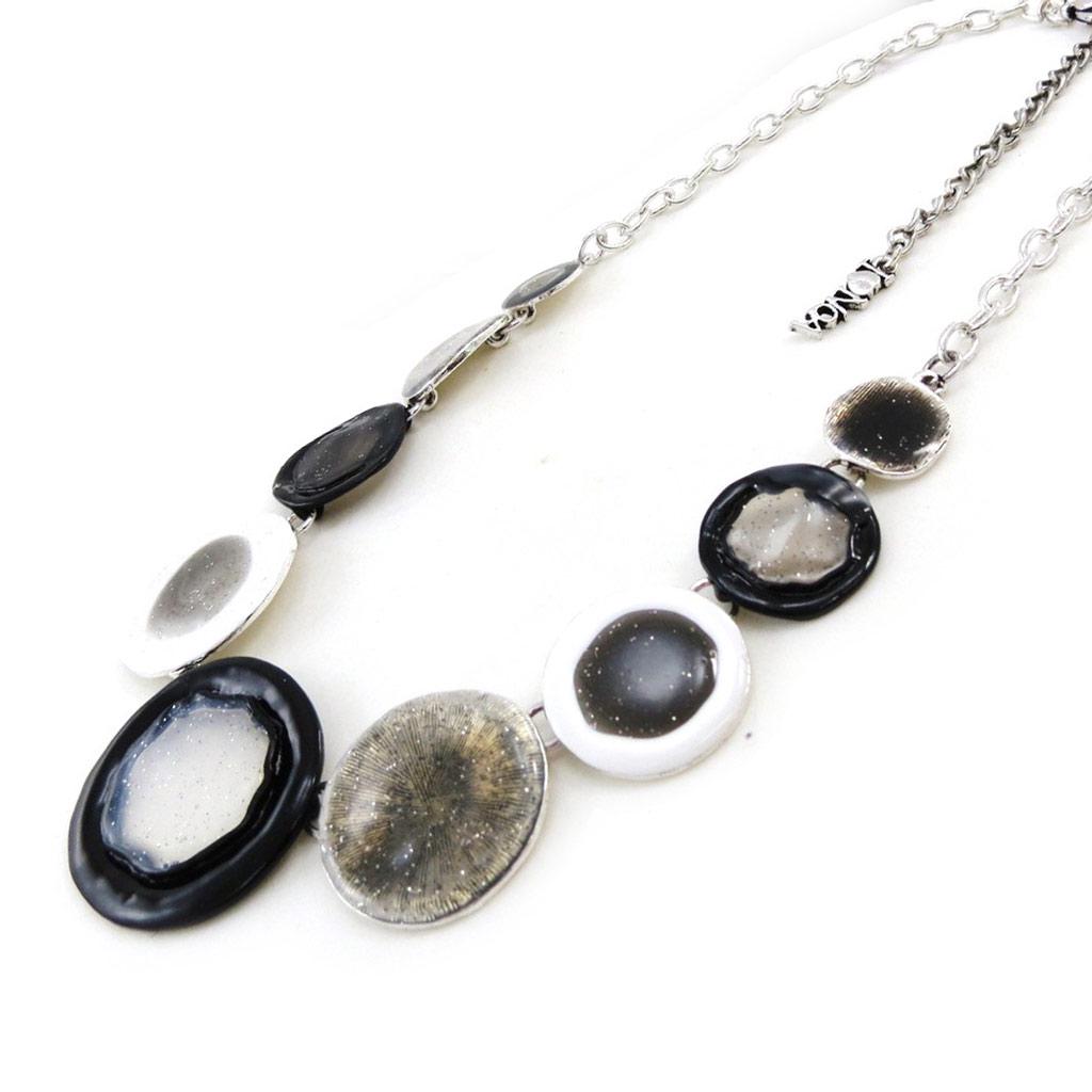 NOA [I9971] - Дизайнерское колье «Бора-Бора» черно-серый