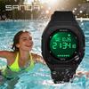 SANDA Waterproof Luminous Sports Watch for Teens - Large Dial, Simple Design, Single Display, Countdown Timer.