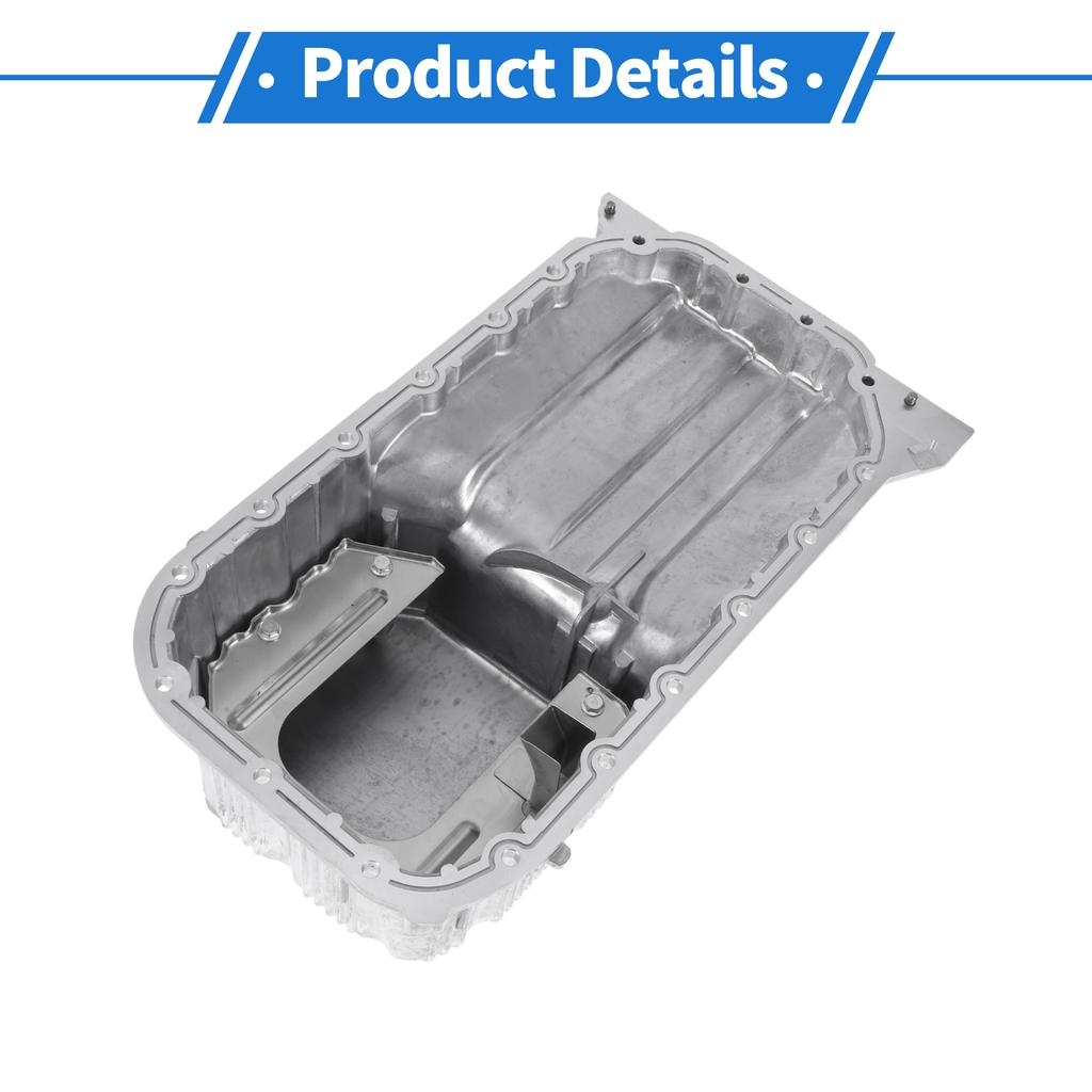 X Autohaux 1 Pc No.2152023601 Engine Oil Pan for Hyundai Elantra Aluminum Alloy Silver Tone