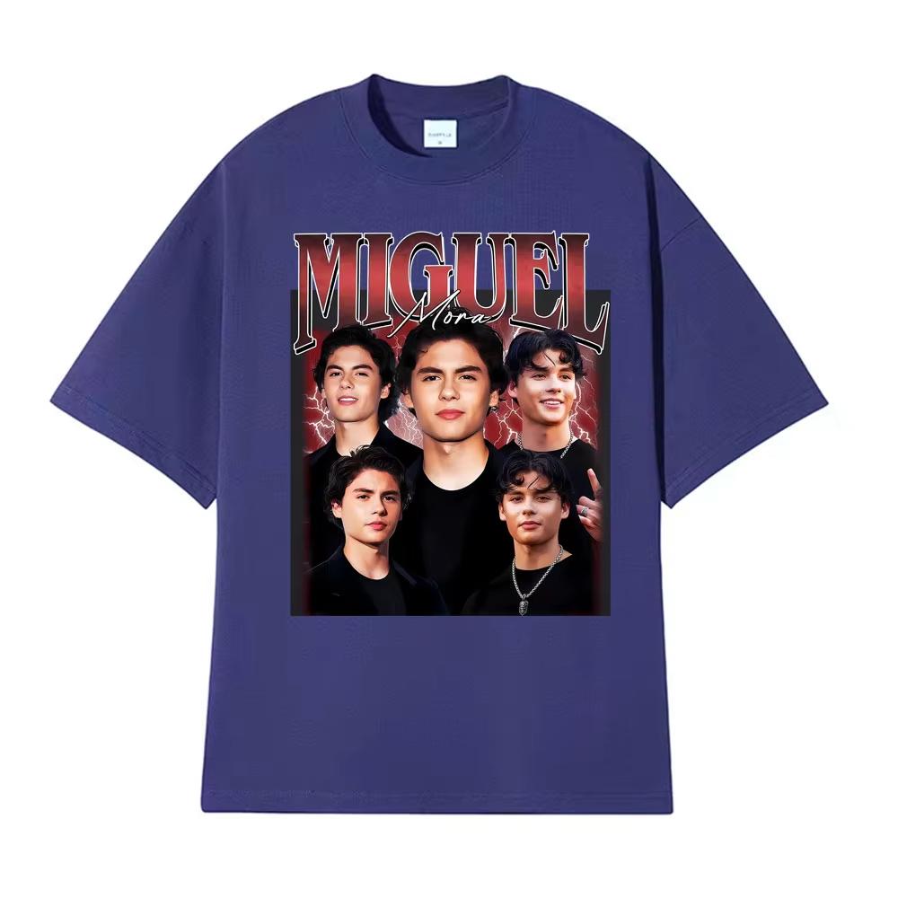 Miguel Mora Vintage Funny Meme Printed T Shirts Men Women Fashion Oversized Streetwear T Shirt Casual Loose 100% Cotton T-shirts
