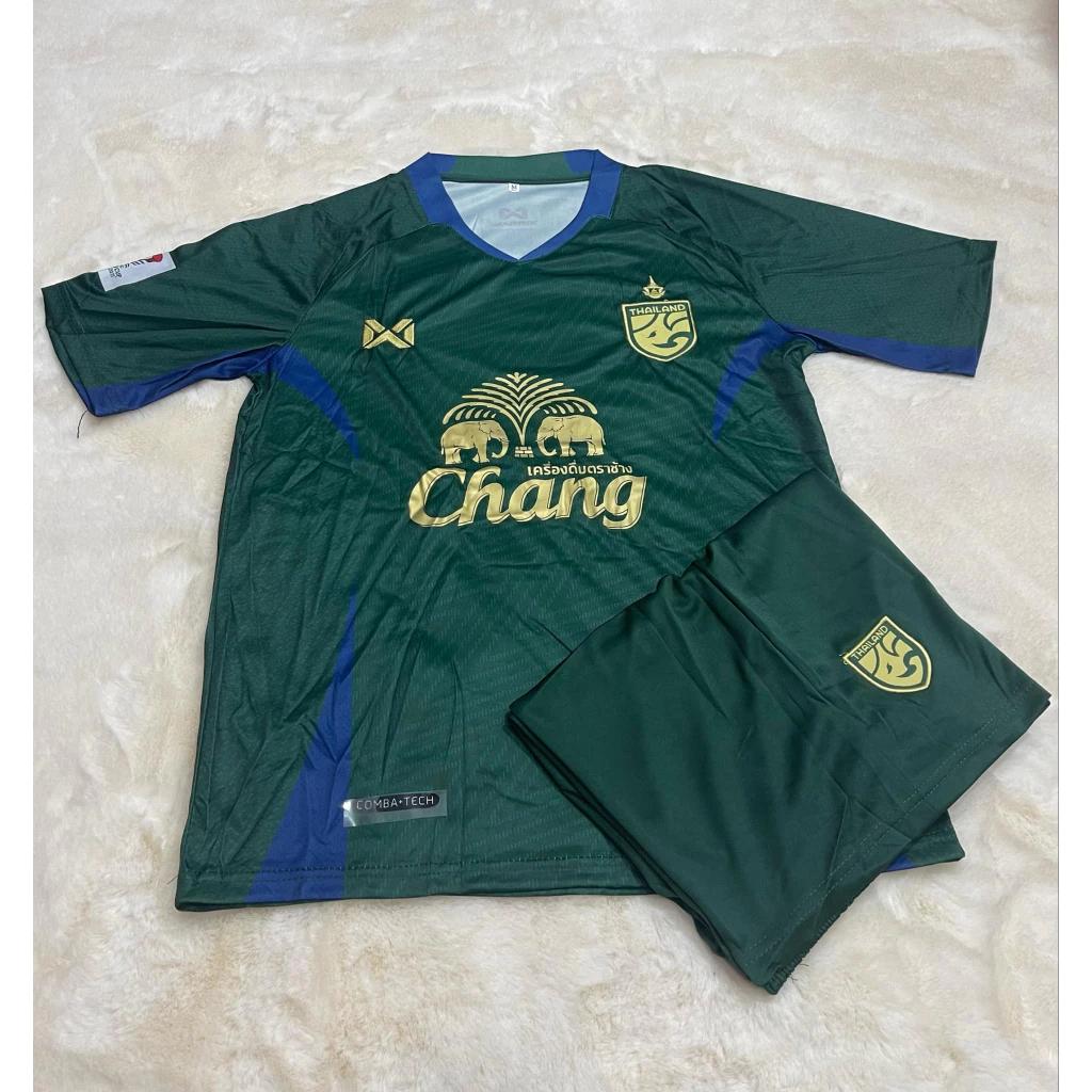 Vintage Retro THAILAND Football Soccer JERSEY National CHEER Quick Dry Print Shirt Round Neck Polyester Short Sleeve Uniform Sport Outdoor