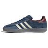 Gazelle Indoor Crew Темно-бордовые кроссовки унисекс Синие золотисто-металлические кремово-белые ID1008