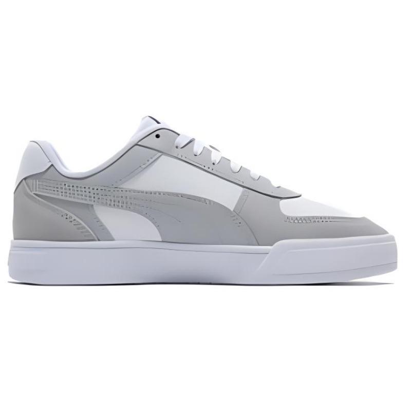PUMA Caven 2.0 Unisex Leather Color Block Skate Shoes White Grey 399398-02