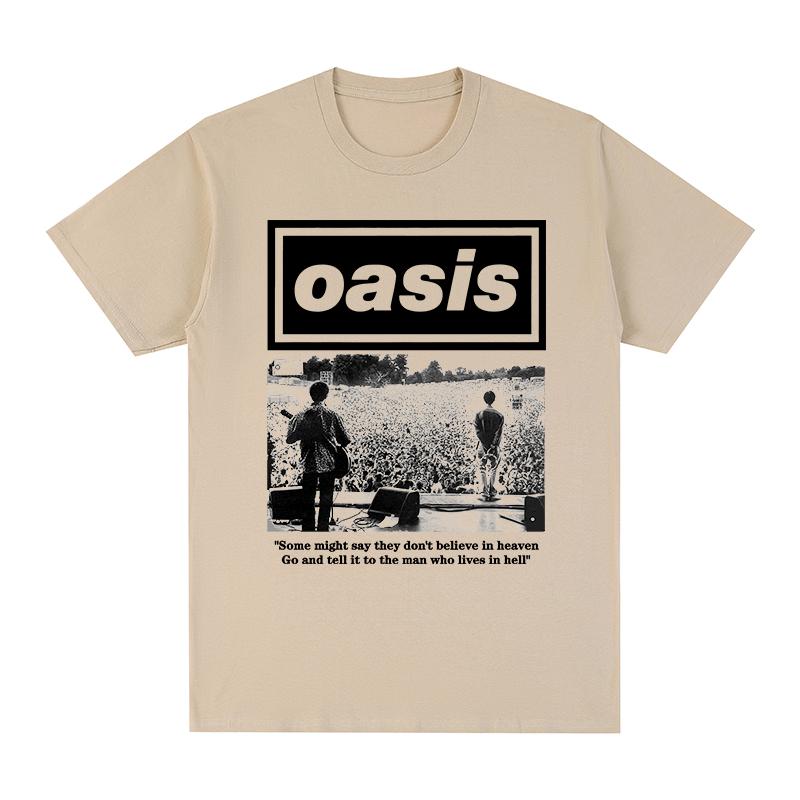 Oasi Rock Band Logo Vintage t-shirt British Music Albums Gift Idea Clothes Cotton Men T shirt New TEE TSHIRT Womens tops