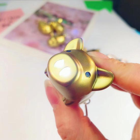 Брелок-фонарик в виде мультяшной свиньи, светодиодный звуковой дизайн свиньи, брелок для вечеринок, чулки, подвеска в виде животного, подарок