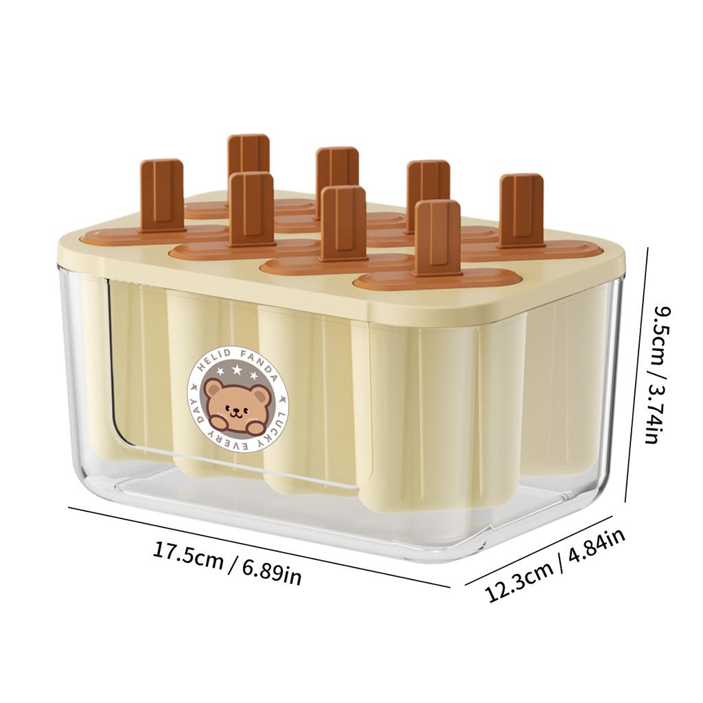 8 Hole Ice Popsicle Mould For Kids Homemade Ice Cream Mold Food Grade Ice-lolly Mold Kitchen Frozen Ice Popsicle Maker