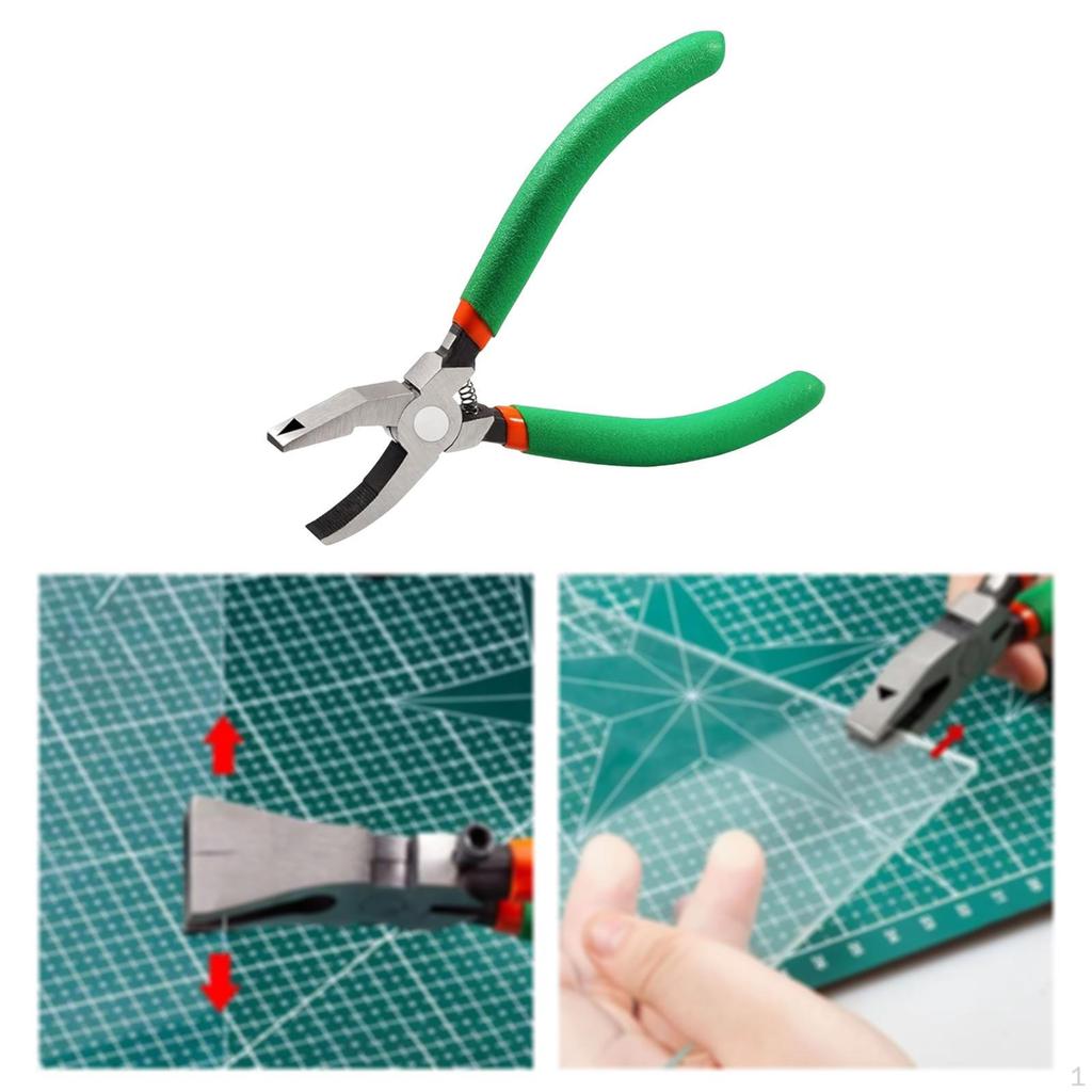 Glass Tool Breaking Pliers Ergonomic Handle Heavy Duty Breaker Tile Nippers for Mirror Fusing