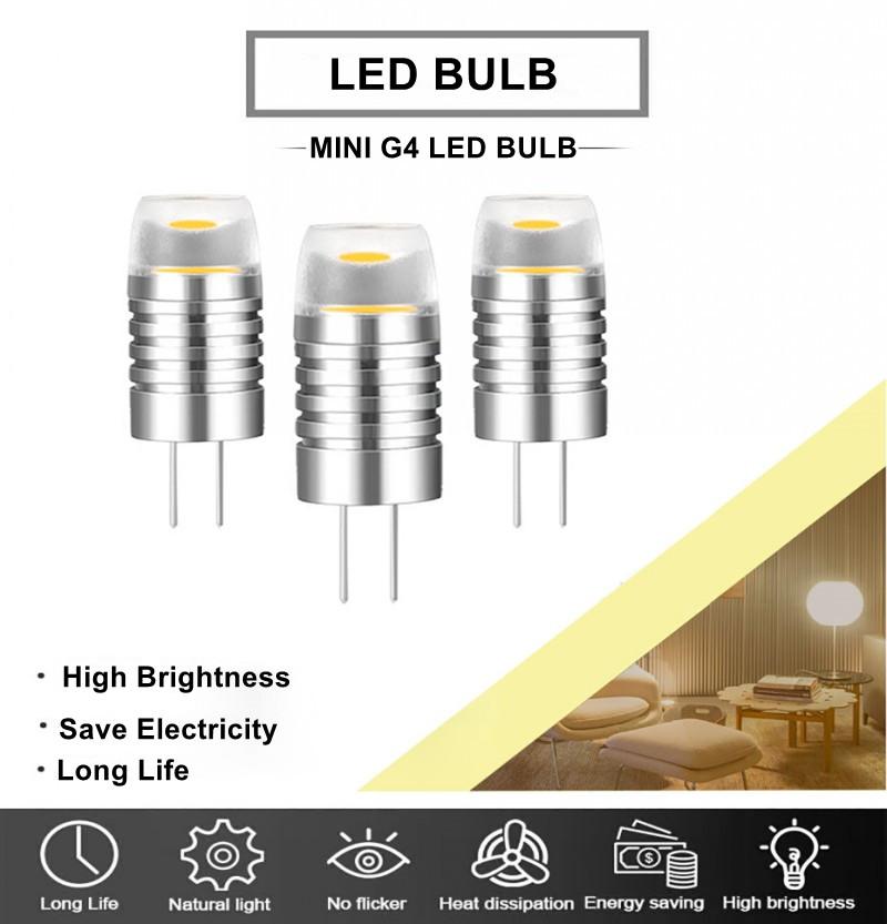 10 шт./лот алюминиевые лампы с регулируемой яркостью G4 LED 1,5 Вт 3 Вт свет DC 12 В светодиодные лампы для замены 30 Вт 50 Вт галогенных ламп люстры прожекторы