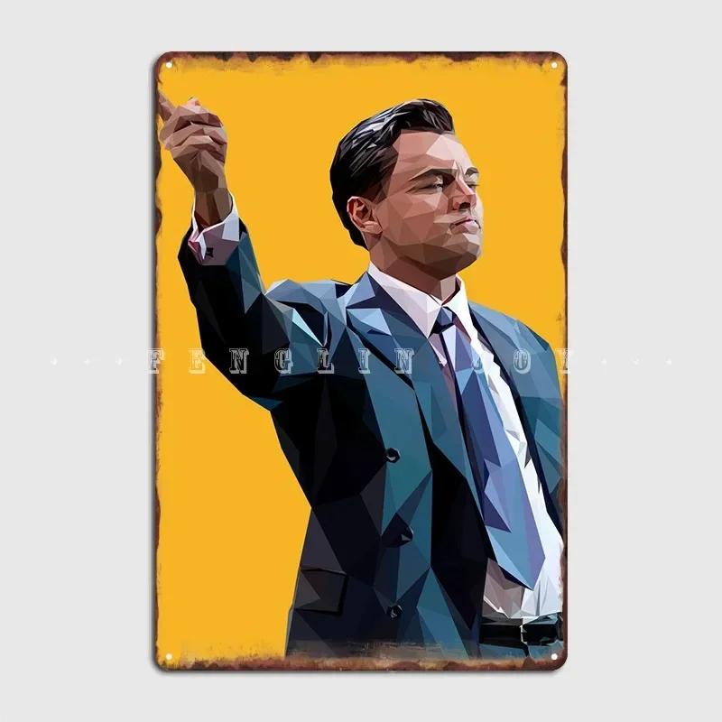 Jordan Belfort Poster Metal Plaque Cinema Kitchen Kitchen Create Wall Plaque Tin Sign Poster
