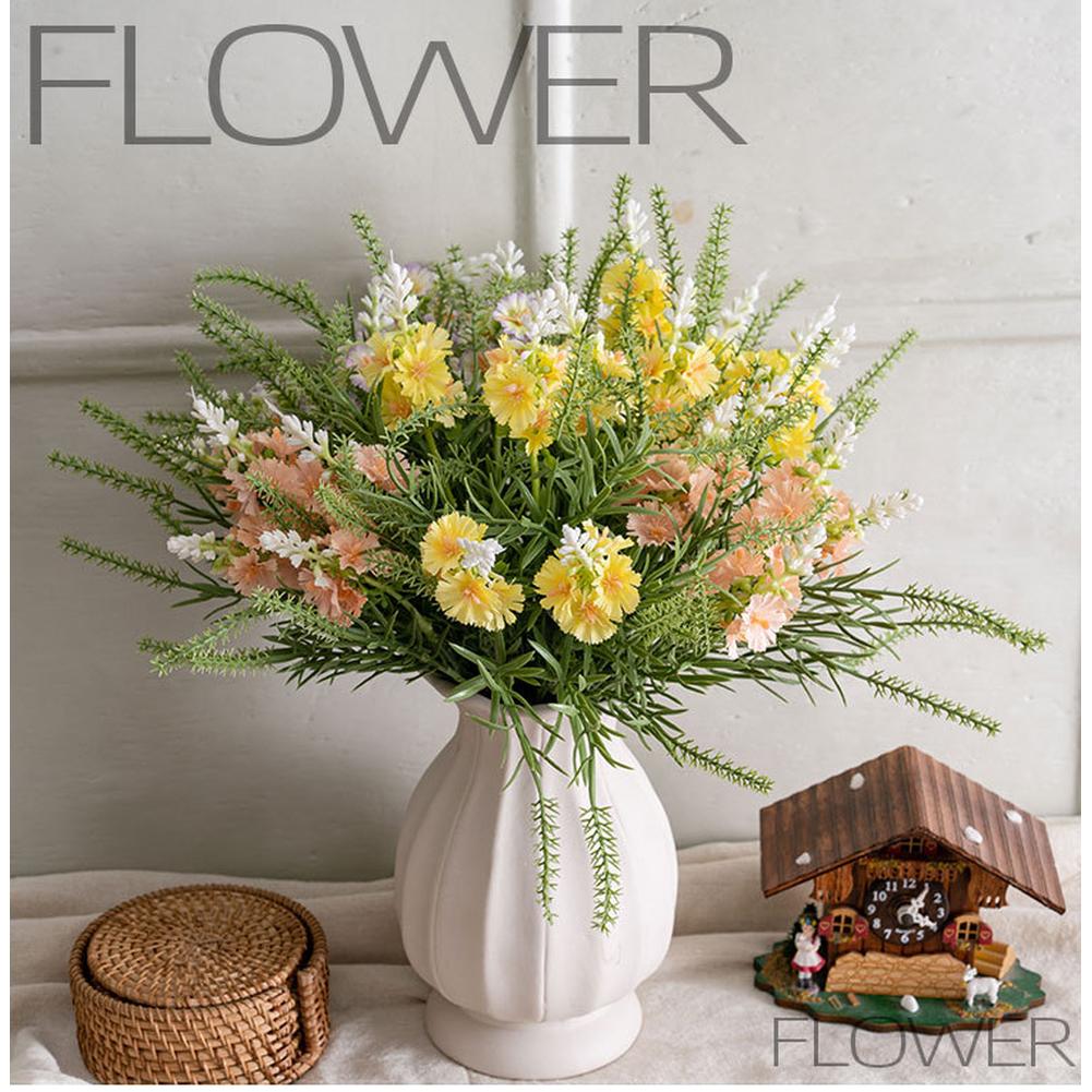 Artificial Flowers Lavender Flower Bouquet Wedding Decoration Cloth Material