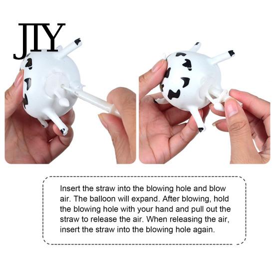 Thick Hollow Halloween Animal Inflatable Vent Toy, TPR Soft Blow Up Bouncing Ball for Stress 40 Cm Relief, Fidget Toy Forest Party Baby Shower