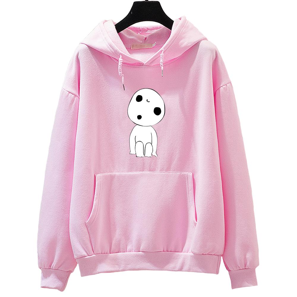 Толстовка с капюшоном Mononoke Hime Хаяо Миядзаки, женская толстовка с принтом, милая женская одежда с длинными рукавами и принтом в стиле Харадзюку из японского аниме