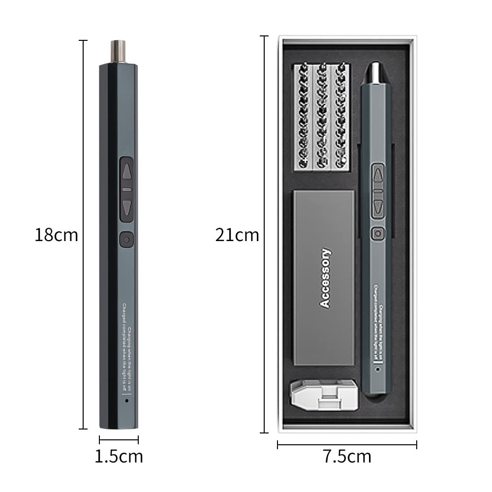 Glvaner 36-in-1 Rechargeable Precision Electric Screwdriver, 30 S2 Bits, USB Type-C
