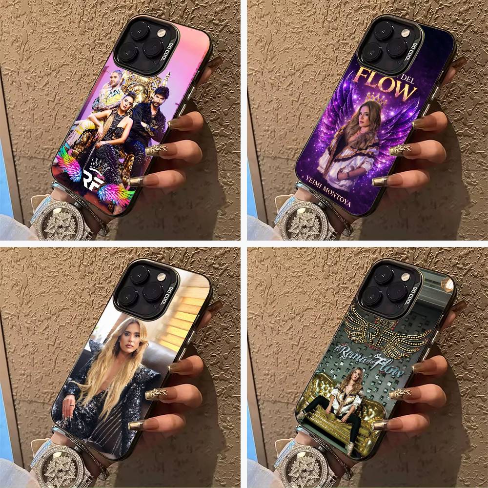 Q-Queen of Flow -La Reina D-Del Flow Phone Case For IPhone17 16 11 12 13 14 15 16 Pro Max Plus Cover Colored Silver Funda Bumber