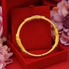 Gold Color New Women's Engagement Wedding Bracelet Jewelry with Adjustable Opening for Mom
