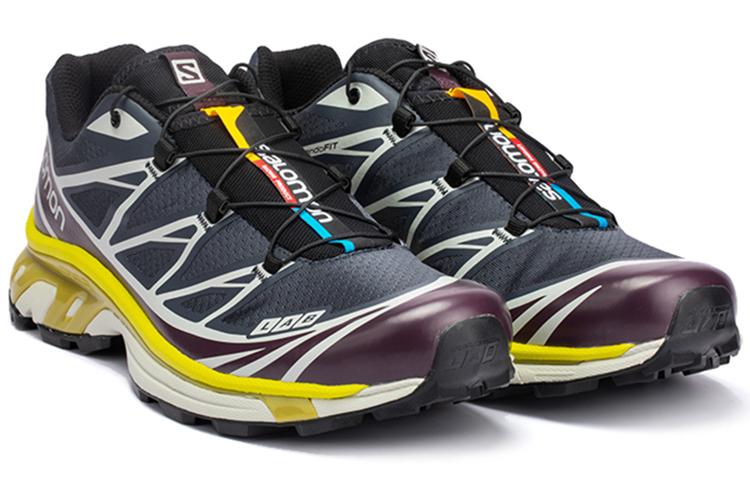 SALOMON XT 6 Textile, Leather Low top Running Shoes Unisex Ink Black