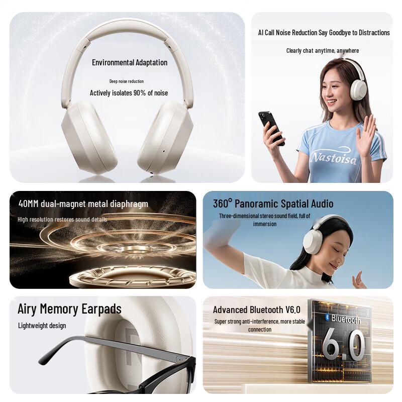 Philips TAH1020 Bluetooth Noise-Cancelling Headphones