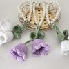Great Gifts Imitation Pearl Crochet Flower Keychain Bag Pendant Car Accessories Car Key Holder