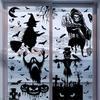 Halloween Window Sticker Pumpkin Witch Waterproof PVC Skeleton Scarecrow Double-sided Ghost Removable Electrostatic Glass