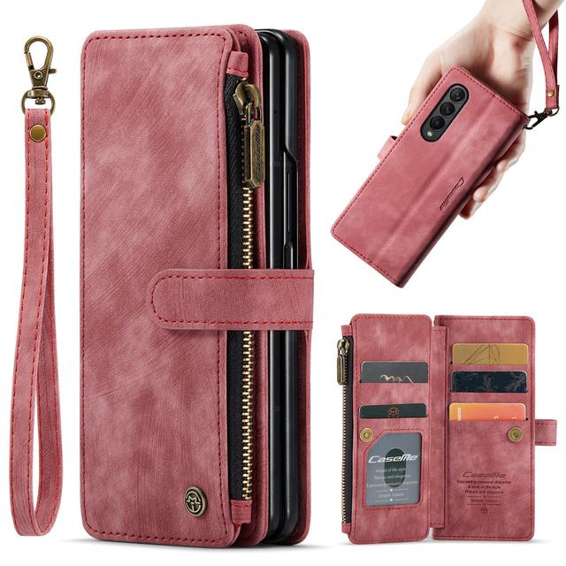 Portable Flip Leather Wallet Cover Case For Samsung Galaxy Z Fold 4 Fold4 Fold 3 5g Fold3 Card Pocket Mobile Phone Bag