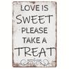 Love Is Sweet Vintage Wedding Sign 1181x787inch Retro Treat Table Decor Metal Party Wall Art