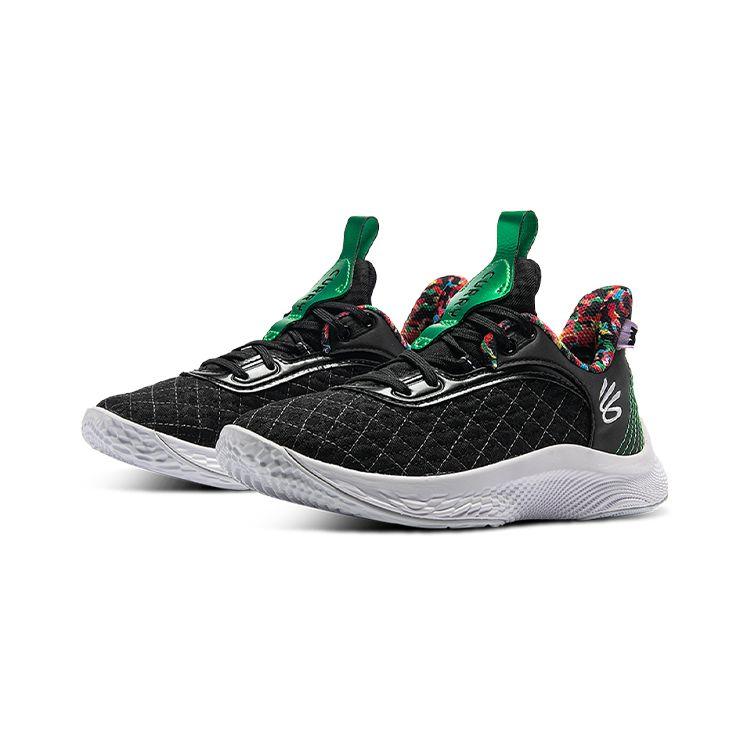 Under Armour Детские Curry Flow 9 Улица Сезам Черно-зеленые 3024250-002
