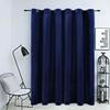 Blackout Curtain - vidaXL - Dark Blue Velvet - 290x245 Cm - Metal Eyelets - Machine Washable