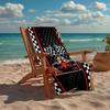 Ultra-Soft Beach Towel with Racing Theme,Ideal for Pool - Camping, Diving - Perfect Travel Essential, Vibrant Beach Towel.