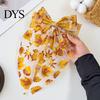 Осенние аксессуары для наряда, Банты-заколки с кленовыми листьями для женщин и девочек, Заколки с осенними листьями, Большие заколки-держатели для хвоста с бантом, Золотая заколка с